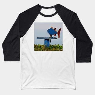 Girouette Poisson bleu Baseball T-Shirt